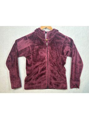 Patagonia Womens Plush Synchilla Hoody 20954 Burgundy Full Zip Hooded Size Small